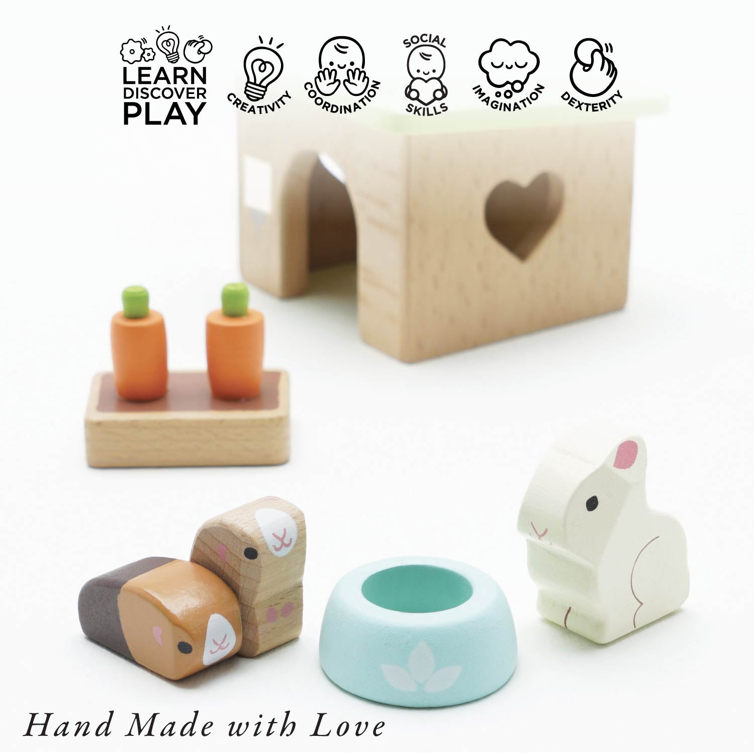 Bunny & Guinea Pet Animal Set — Le Toy Van product photo 2
