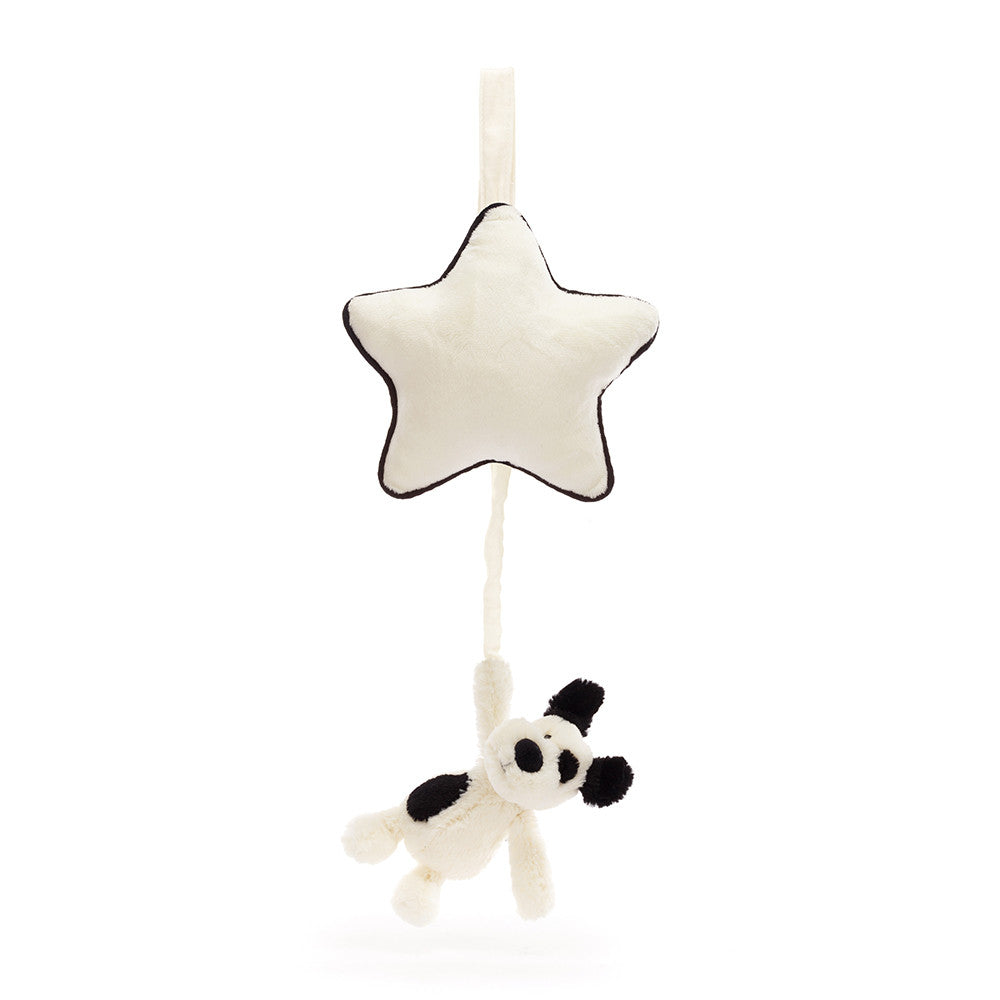 Black & Cream Puppy Musical Pull Toy