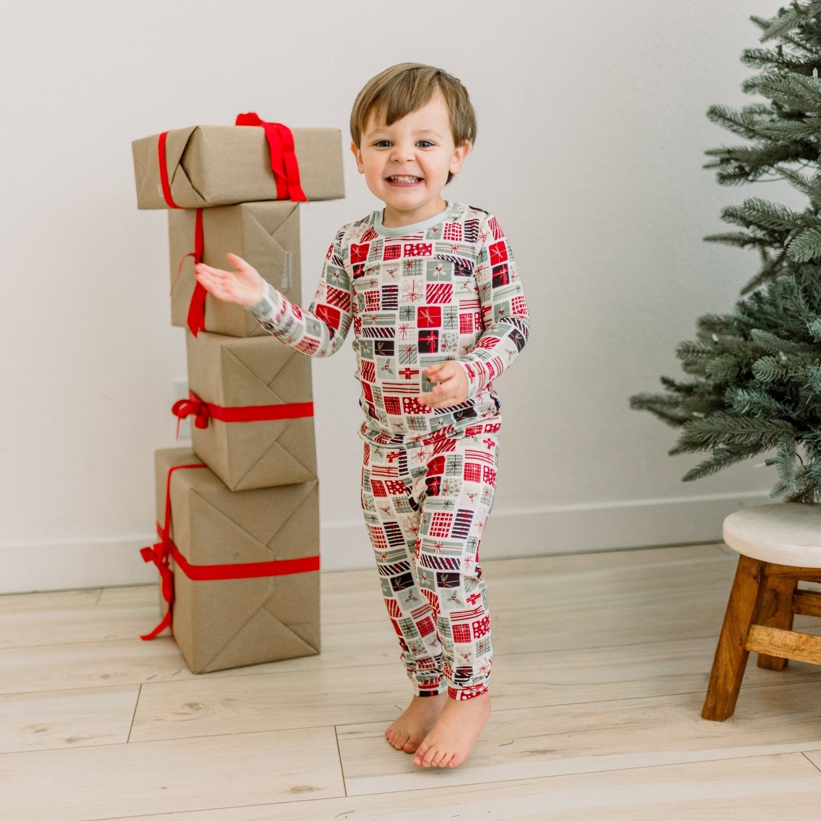 Natural Christmas Gifts Long Sleeve Pajama Set — main product photo