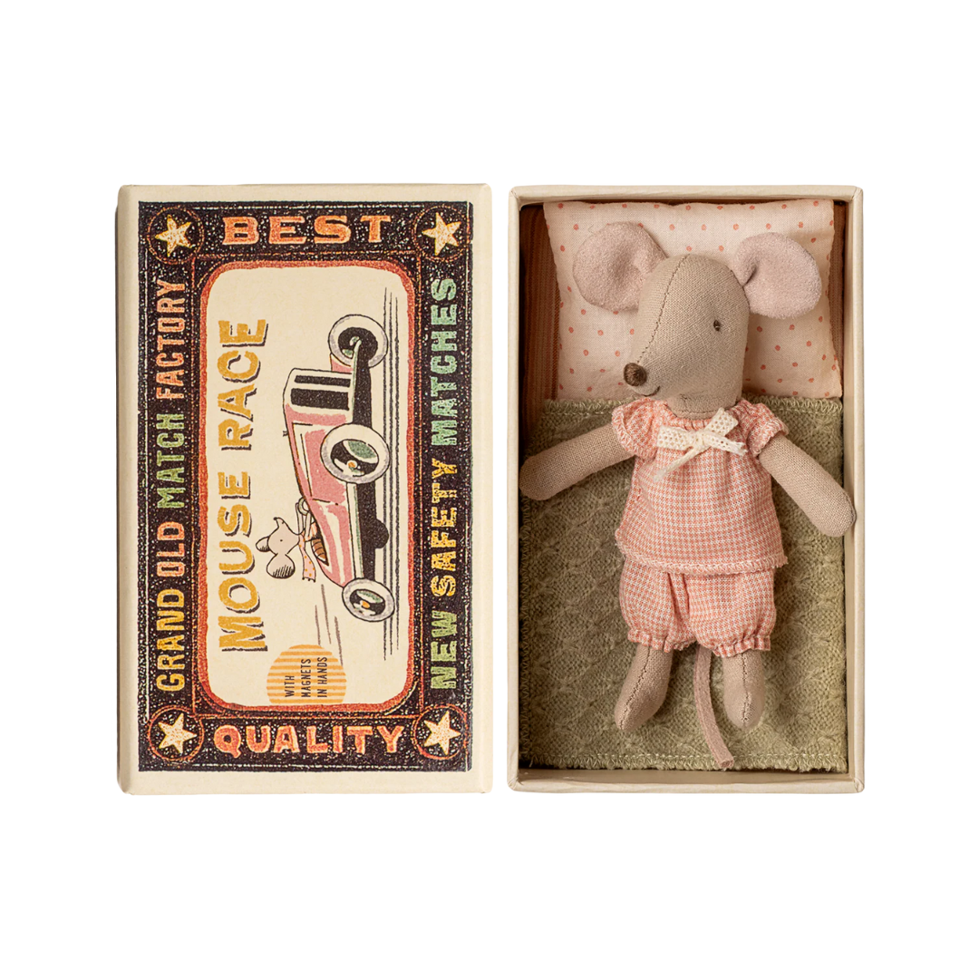 Maileg Little Sister Mouse in Matchbox