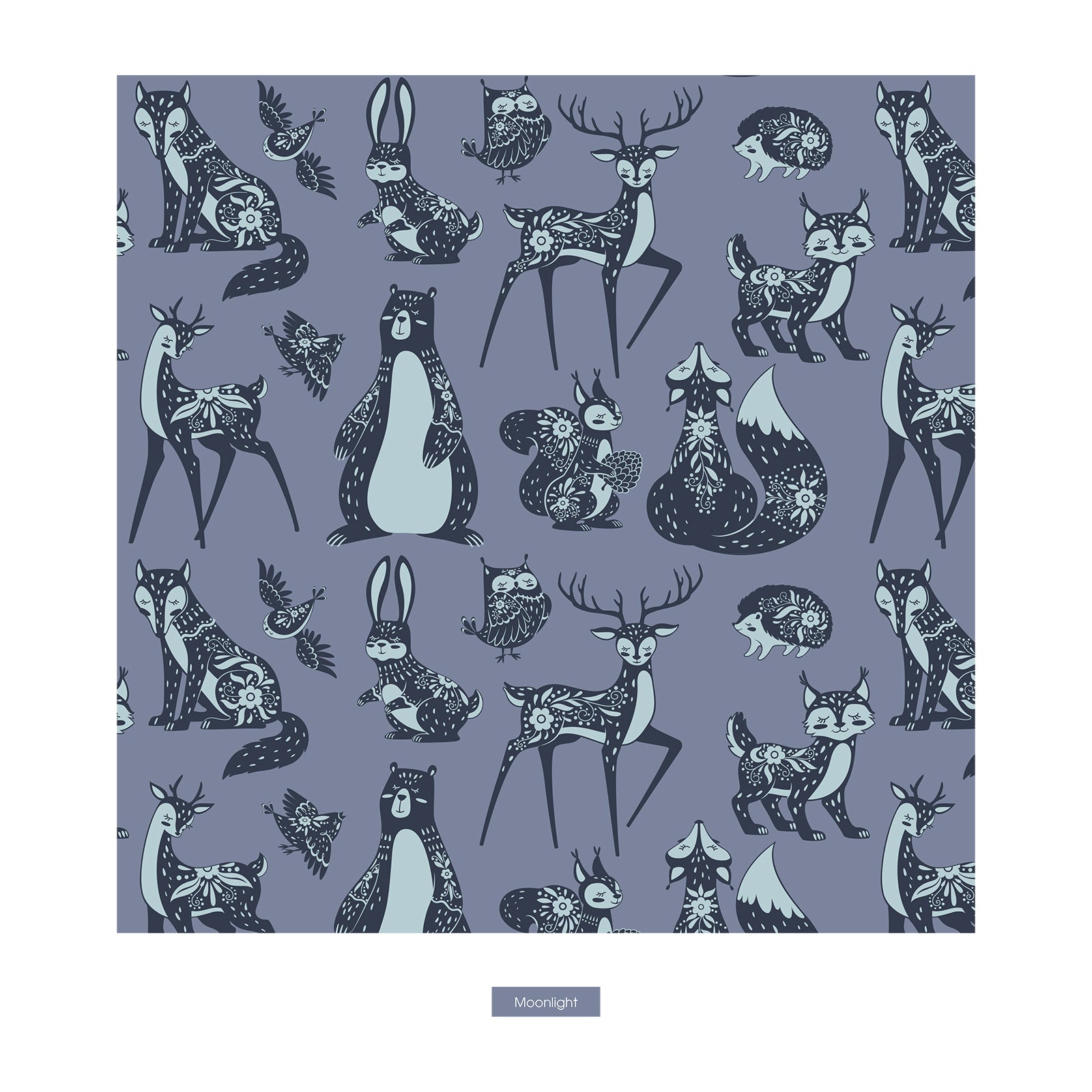 Moonlight Scandinavian Animals Fluffle Sleep Bag — gallery photo 2