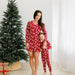 Crimson Polar Bear Long Sleeve Pajama Set — gallery photo 2
