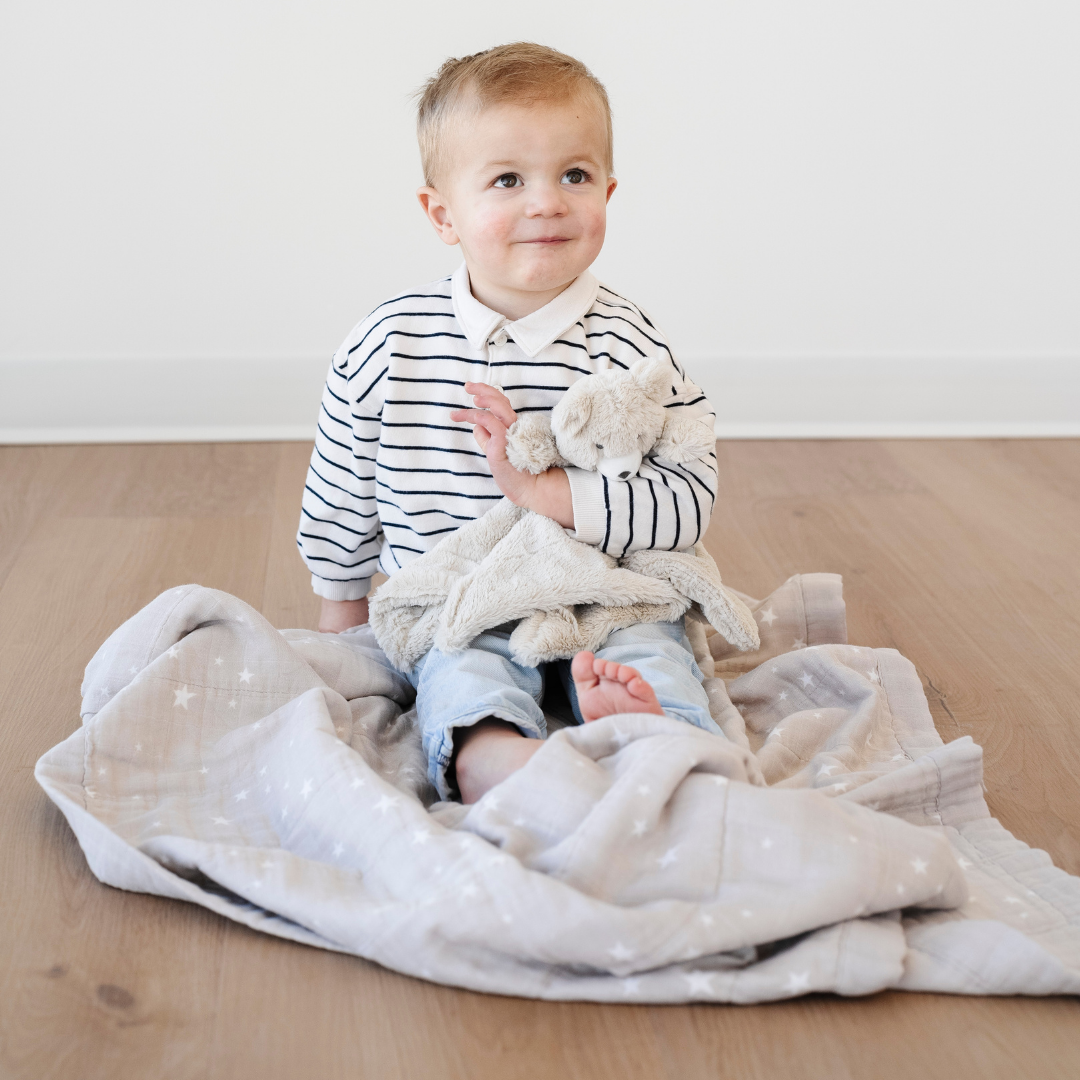 Starry Night Bamboo Rayon Muslin 4-Layer Quilt — gallery photo 3