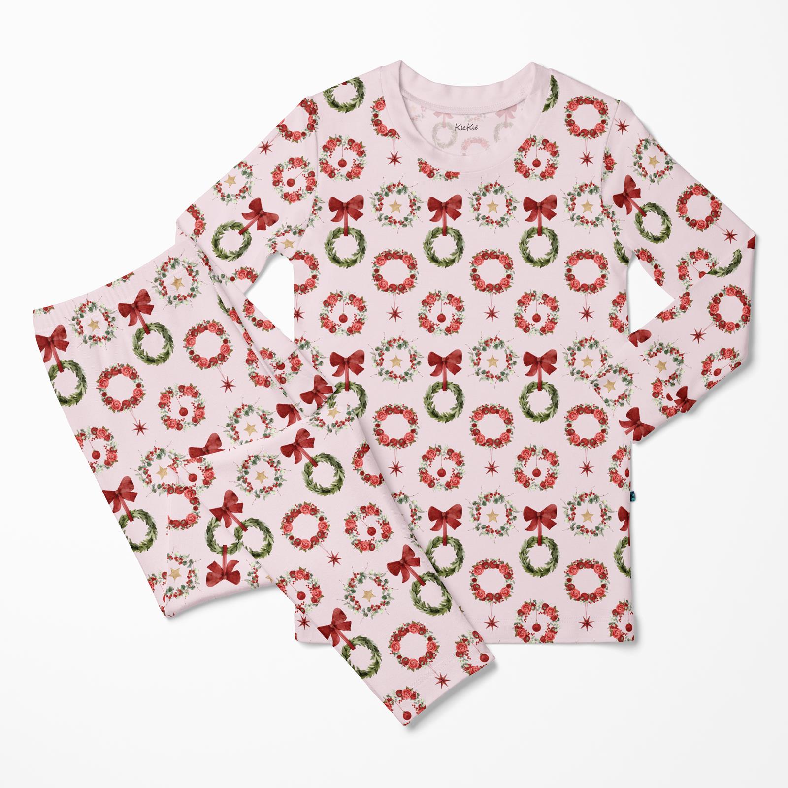Shrinking Violet Wreath Long Sleeve Pajama Set — main product photo