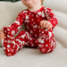 Crimson Polar Bear Footie with 2-Way Zipper — gallery photo 6