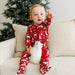 Crimson Polar Bear Footie with 2-Way Zipper — main product photo