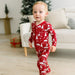 Crimson Polar Bear Footie with 2-Way Zipper — gallery photo 4