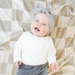 Neutral Check Minky Stretch Receiving Blanket — gallery photo 2