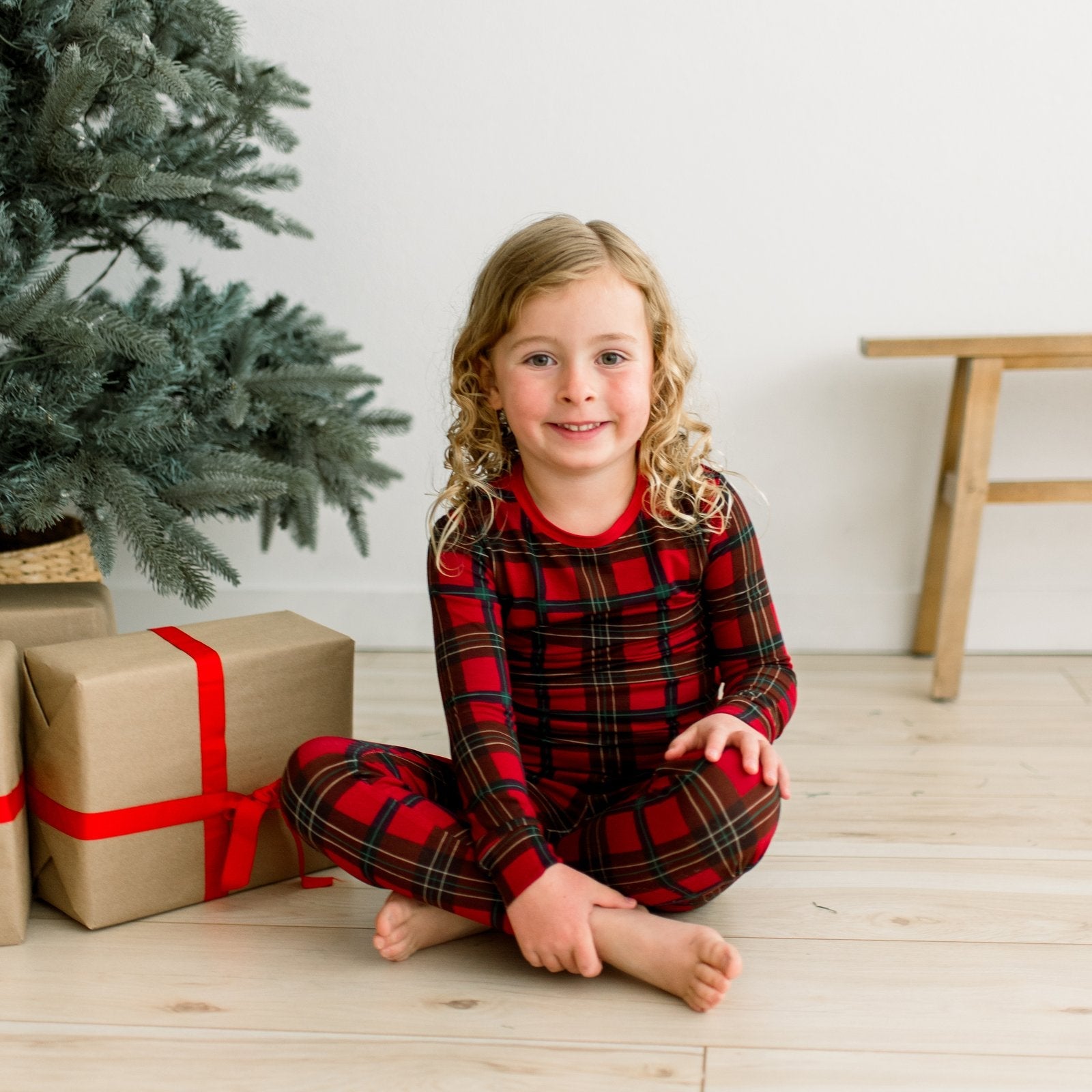 Winter Lodge Plaid Long Sleeve Pajama Set — main product photo