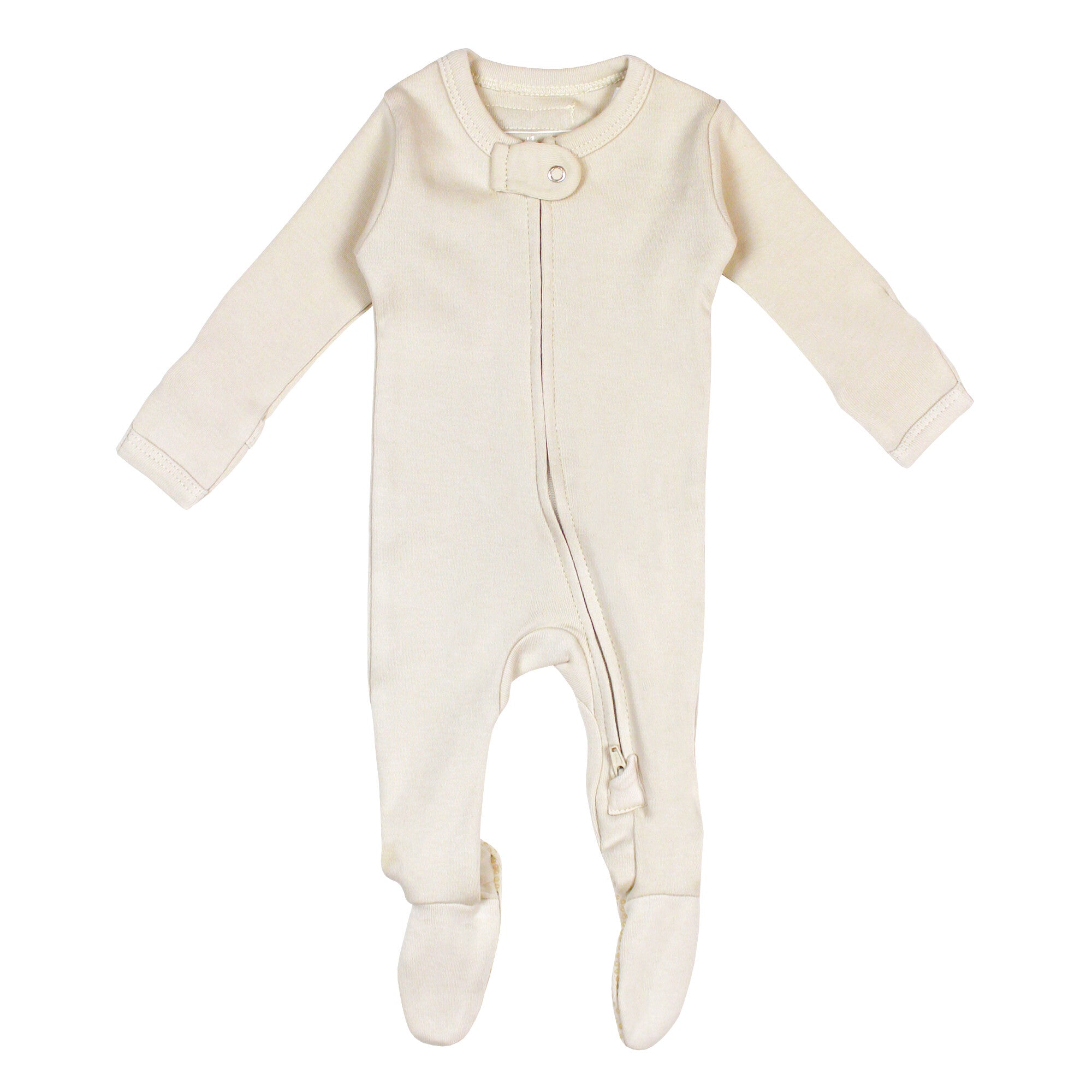 2 Way Zipper Footie Buttercream Preemie-NB