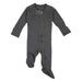 2 Way Zipper Footie Gray Preemie-NB