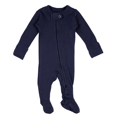 Navy 2 Way Zipper Footie