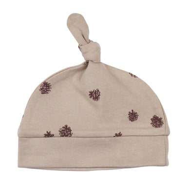 Oatmeal Pinecone Knotted Hat