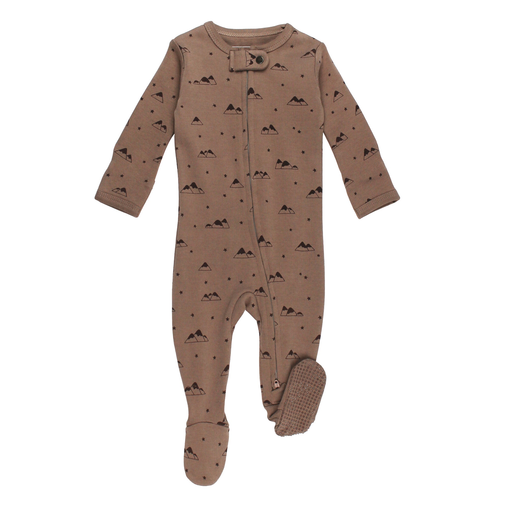 Latte Mountain 2 Way Zipper Footie
