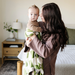 Olive Check Minky Stretch Receiving Blanket — gallery photo 2