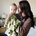 Olive Check Minky Stretch Receiving Blanket — gallery photo 4