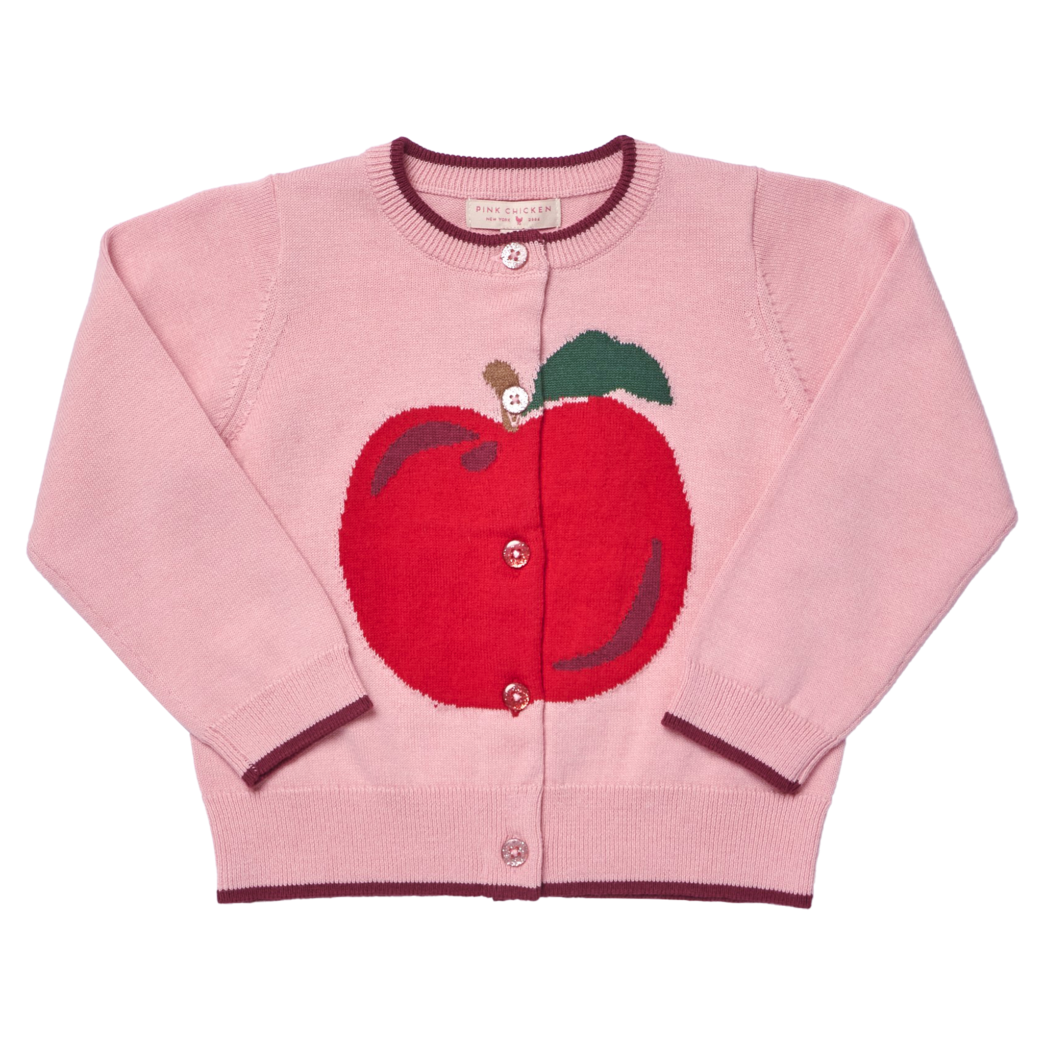 Crisp Apple Cardigan Sweater