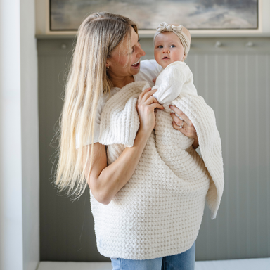Swan Waffle Knit Receiving Blankets — main product photo