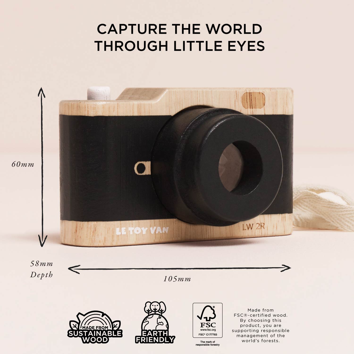 Le Toy Van Wooden Retro Camera