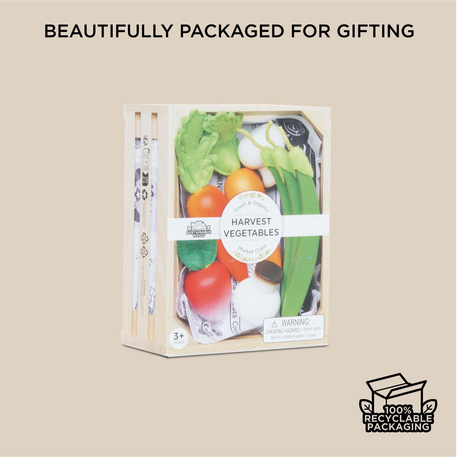 Harvest Vegetables Wooden Market Crate — Le Toy Van product photo 6