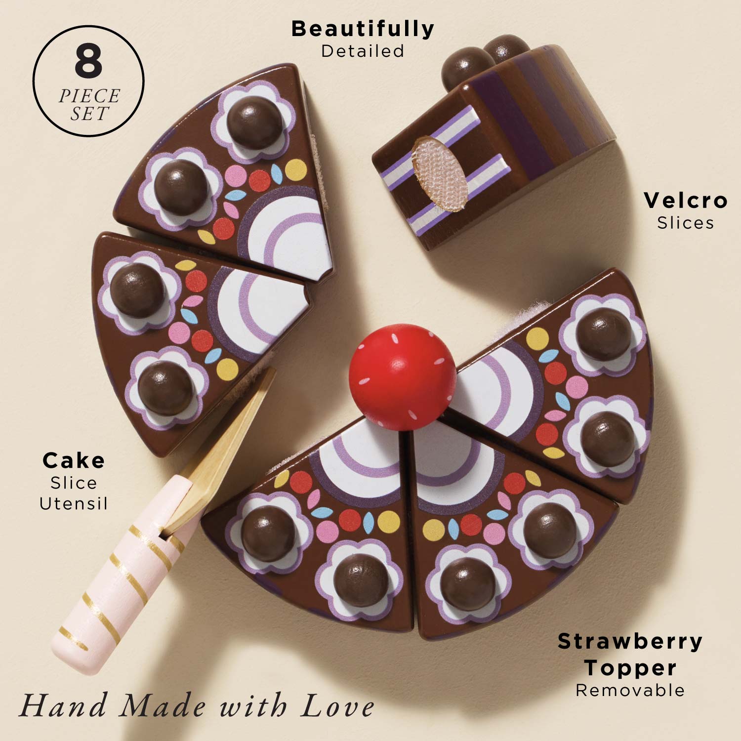 Wooden Chocolate Cake — Le Toy Van product photo 1