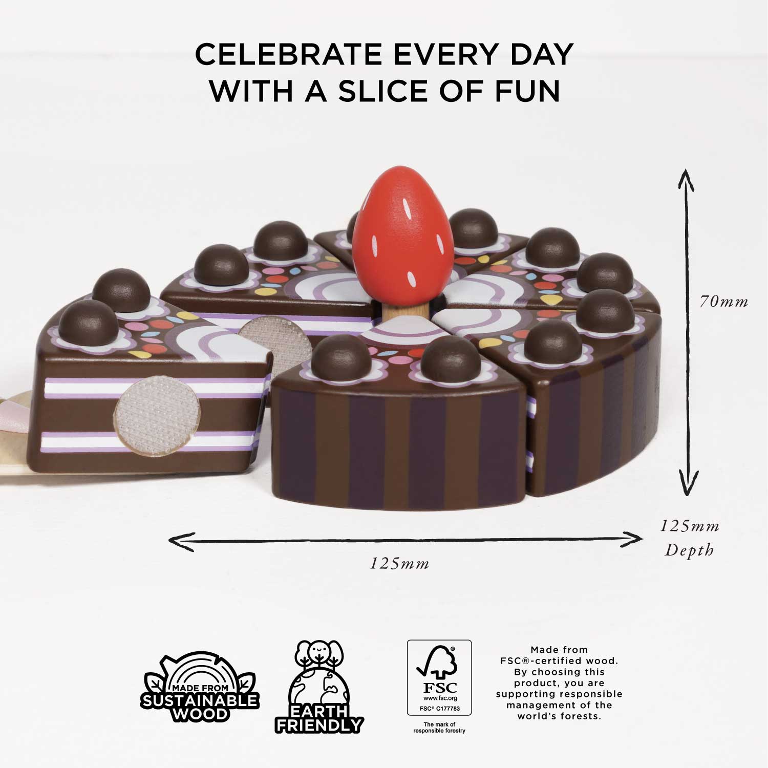Wooden Chocolate Cake — Le Toy Van product photo 5