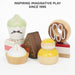 Le Toy Van Wooden Toy Cake Stand & Selection of 7 Eco-Friendly Treats
