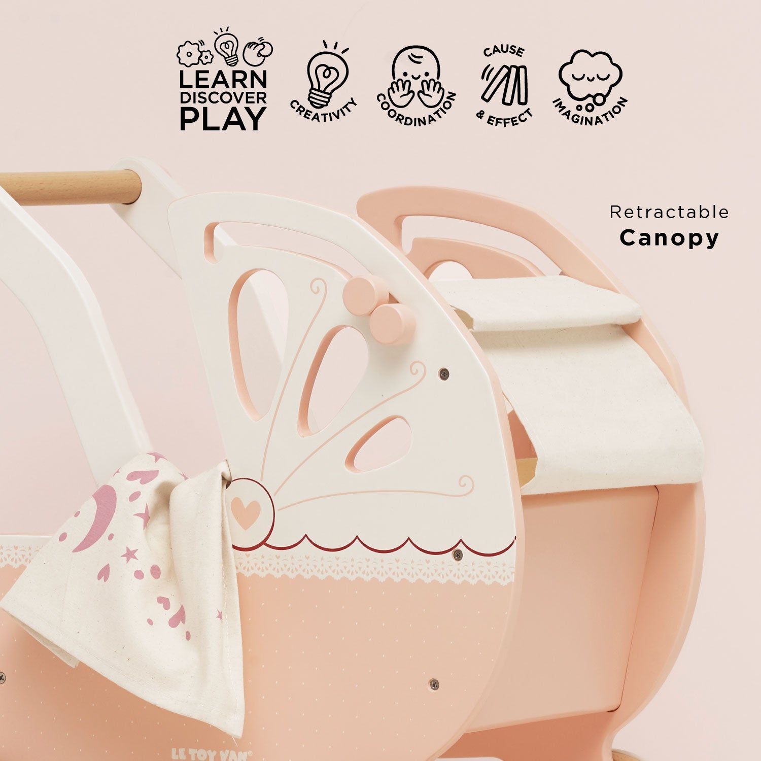 Sweet Dreams Pink Pram — Le Toy Van product photo 3