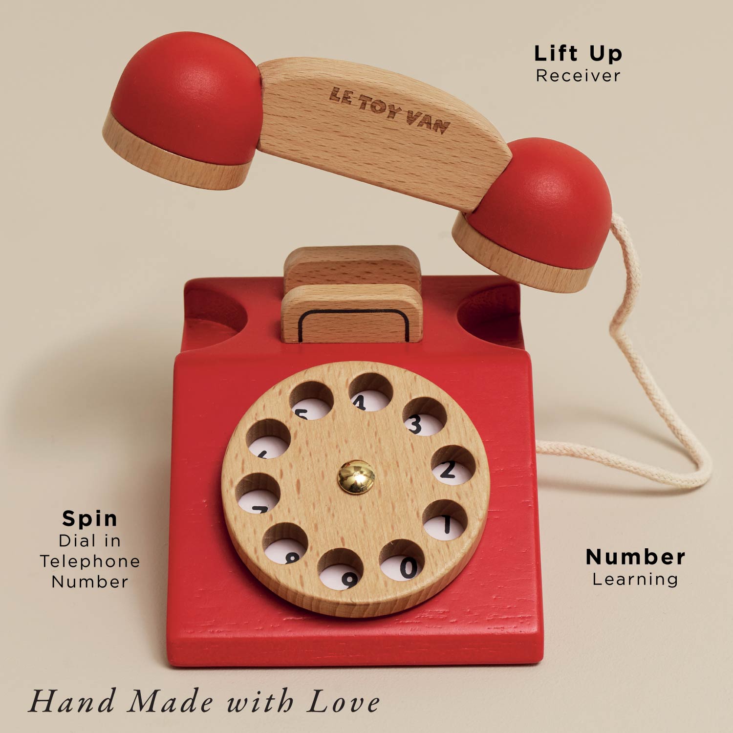 Vintage Wooden Phone — Le Toy Van product photo 1