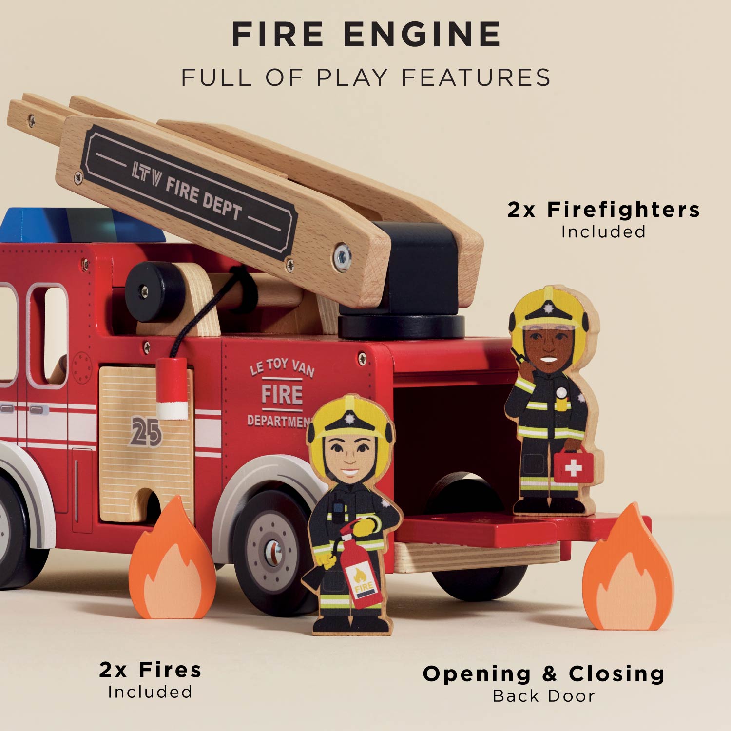 Wooden Fire Engine — Le Toy Van product photo 1