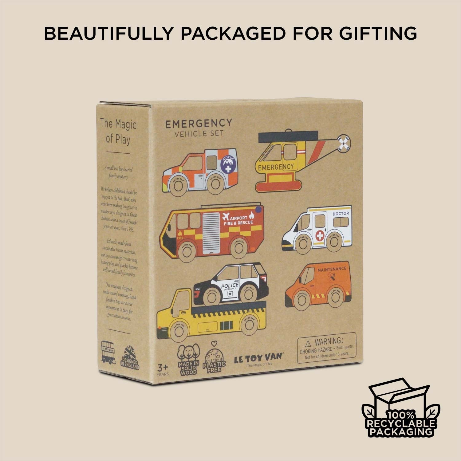 Emergency Wooden Vehicle Set — Le Toy Van product photo 6