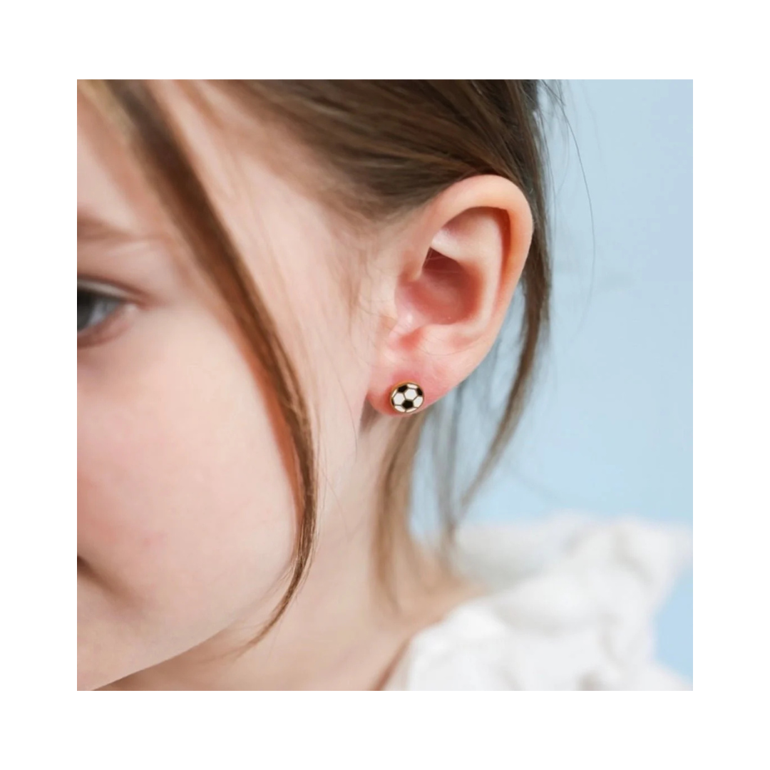 Soccer Screw Back Earrings