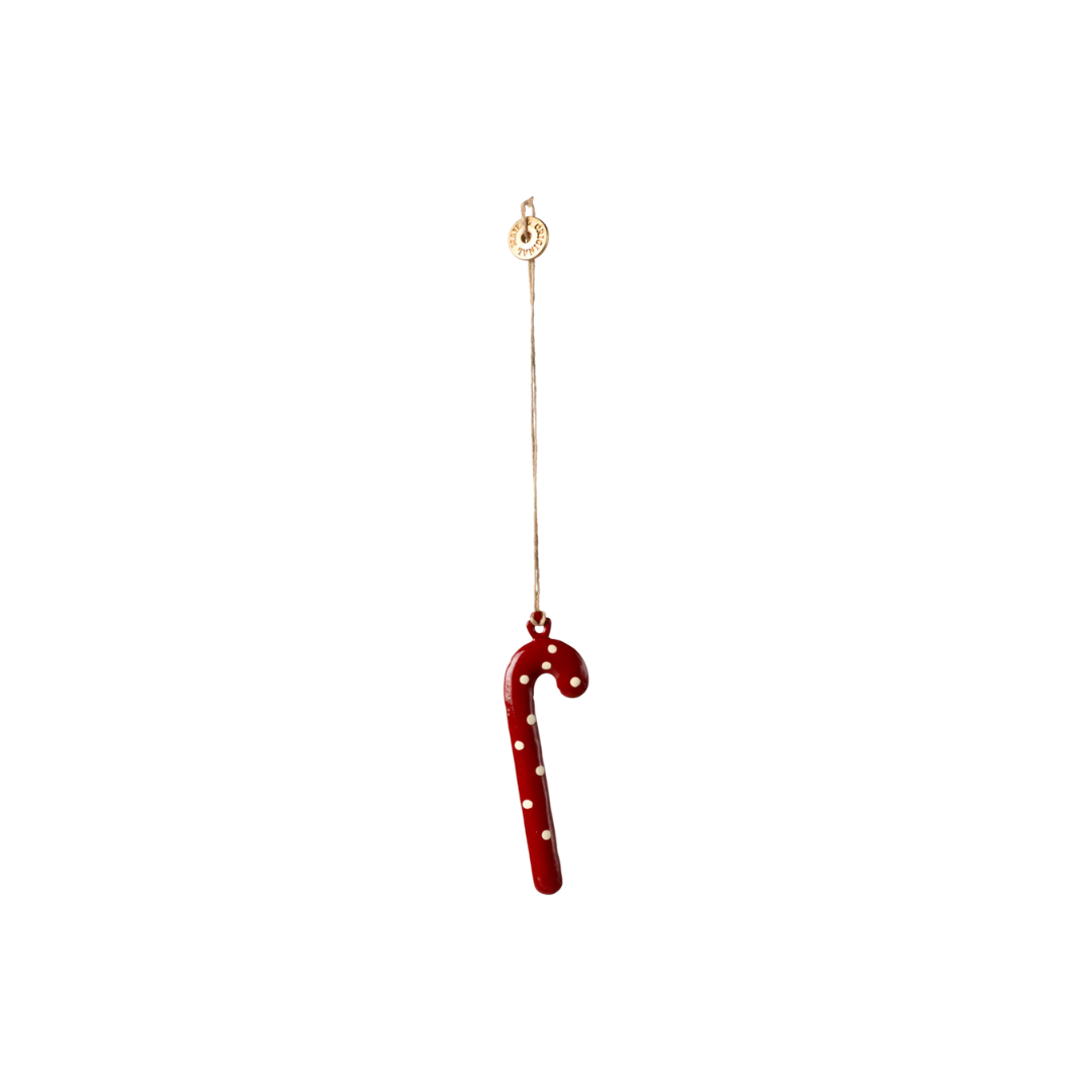 Metal Ornament, Sugar Cane Dot Candy Cane