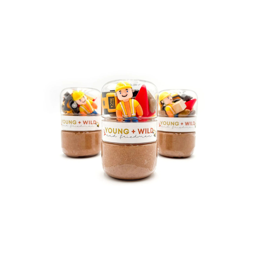 Construction Grab N Go Dough Jar