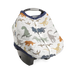 Dino friends Cotton Muslin Car Seat Canopy