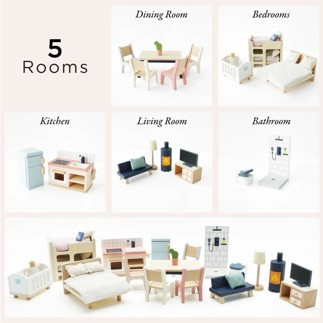 Complete Doll House Furniture Set