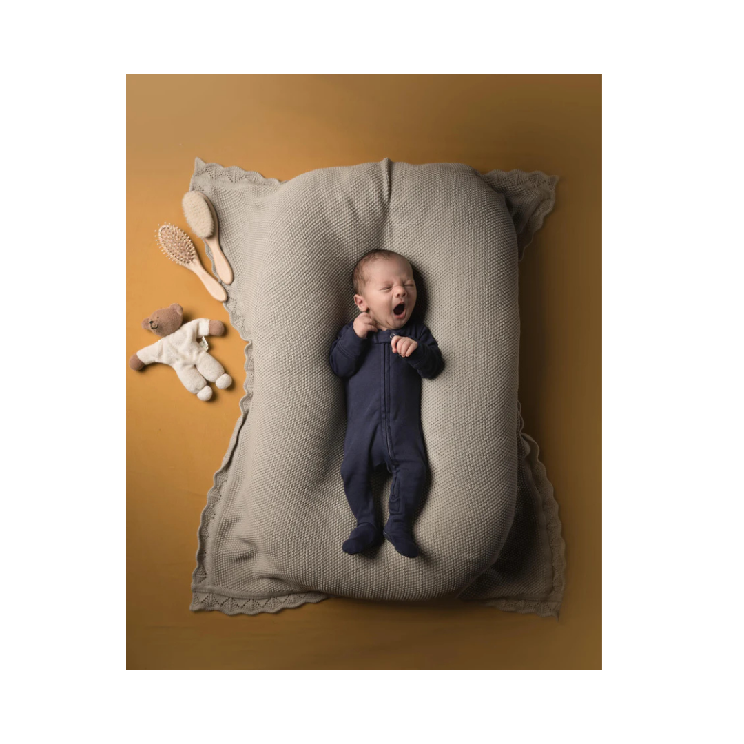 Navy 2 Way Zipper Footie