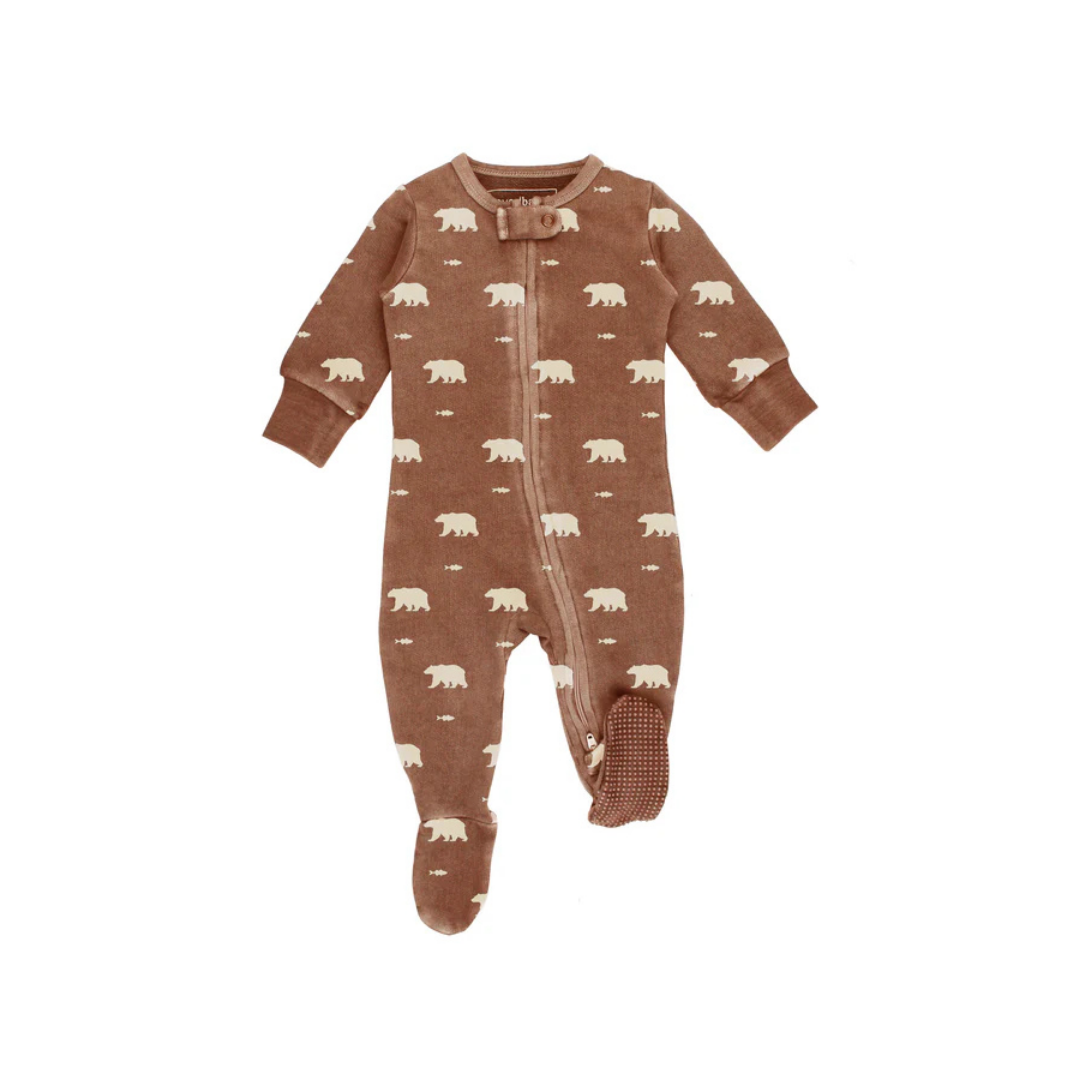 Latte Bear Cozy 2 Way Zipper Footie