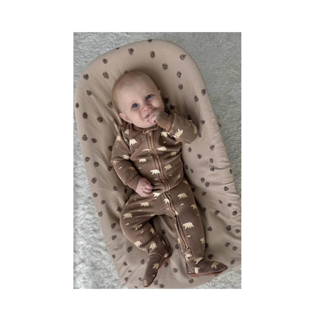 Latte Bear Cozy 2 Way Zipper Footie