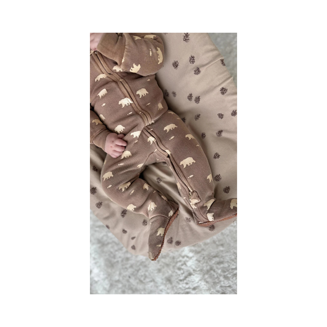 Latte Bear Cozy 2 Way Zipper Footie
