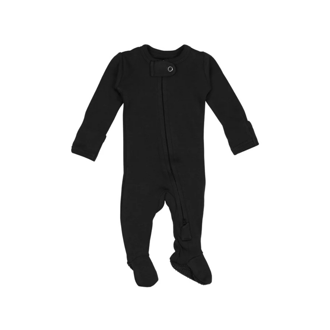 Black 2 Way Zipper Footie