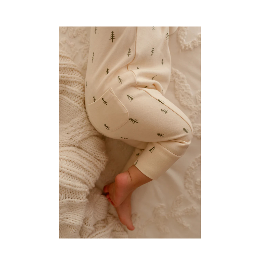 Buttercream Tree Zipper Romper