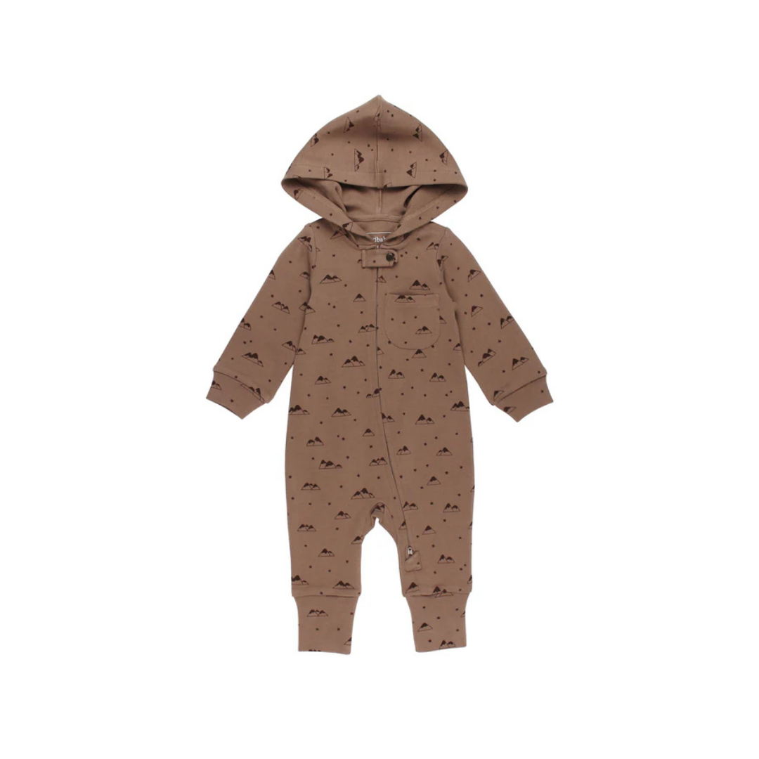 Latte Mountain Zipper Romper