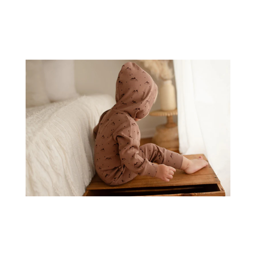 Latte Mountain Zipper Romper