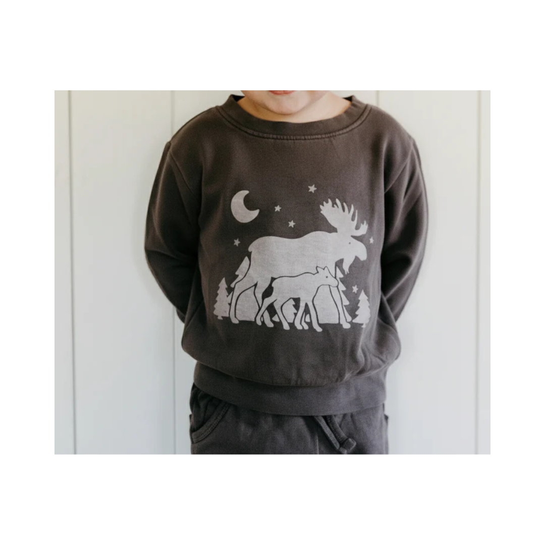 Bark Moose Graphic Sweatshirt & Jogger Set