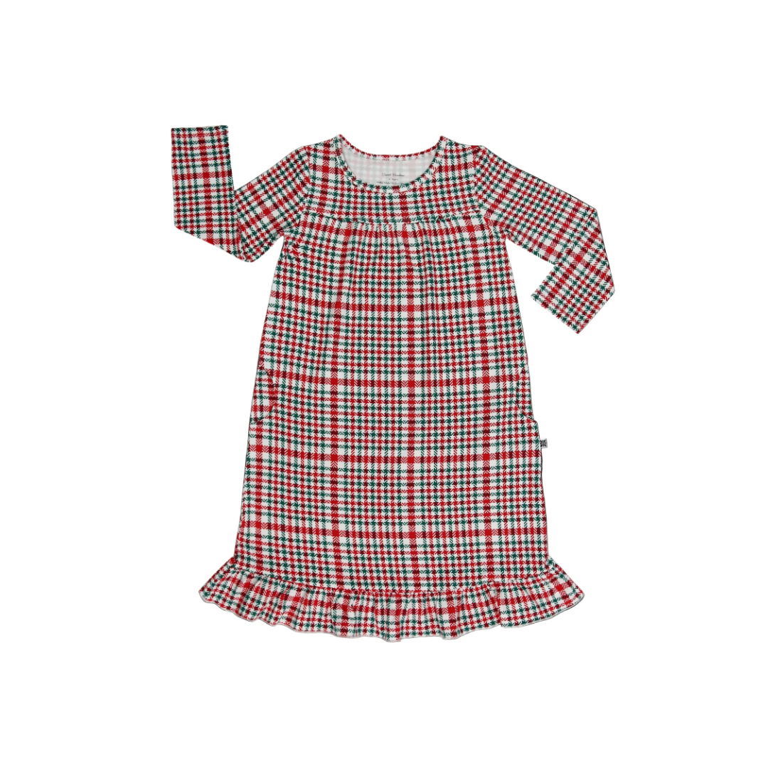 Red Tartan Plaid Boho Nightgown