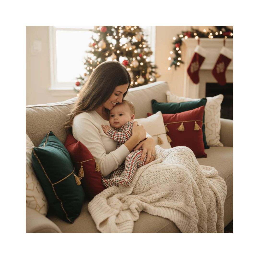 Red Tartan Zip Footie