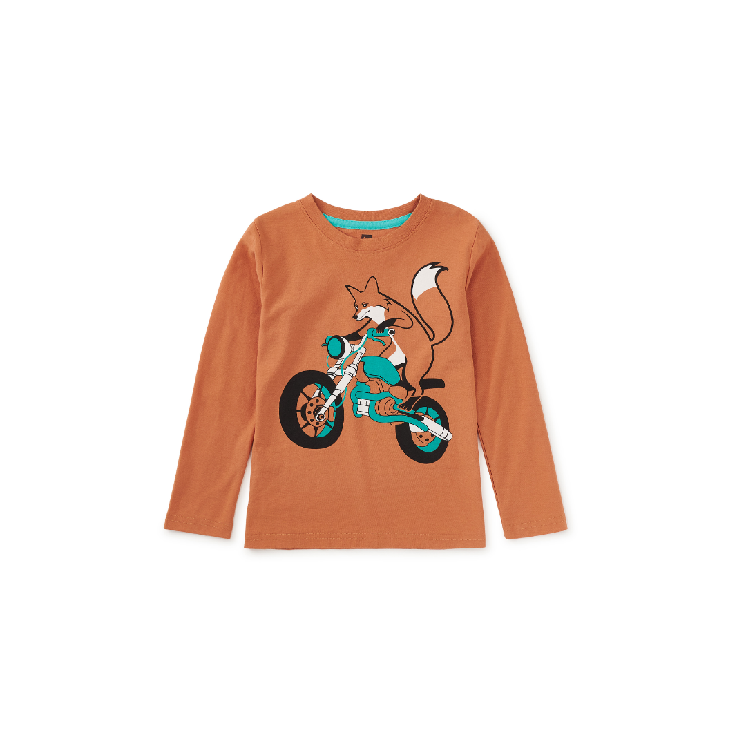 Raw Sienna Motor Bike Fox Graphic Tee