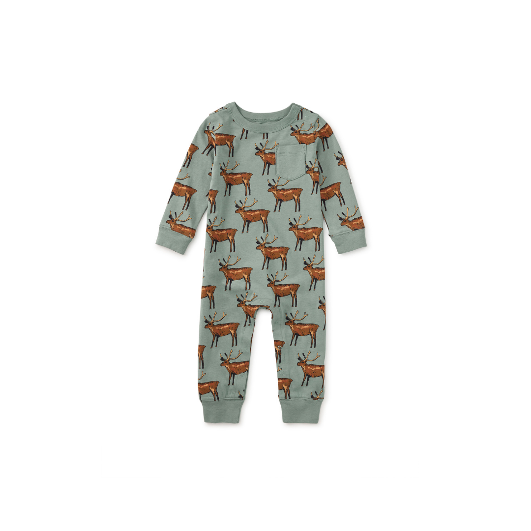 Painted Deer LS Romper
