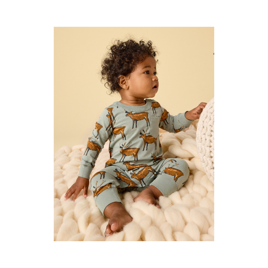 Painted Deer LS Romper
